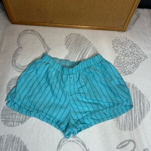 Aqua Striped pajama Shorts